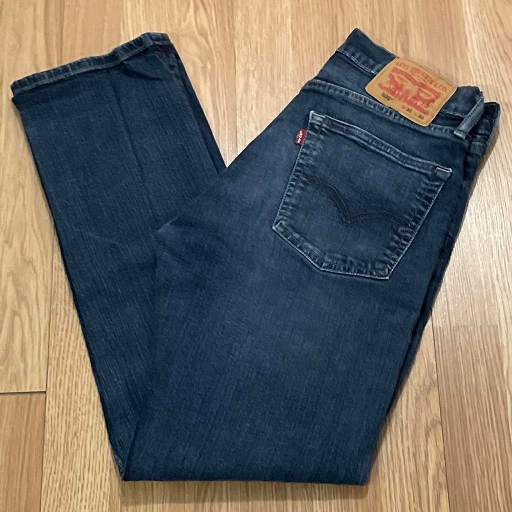 Levis 505 Men’s 31x30 (30x30) Straight Fit Jeans Dark Blue Denim Classic Western